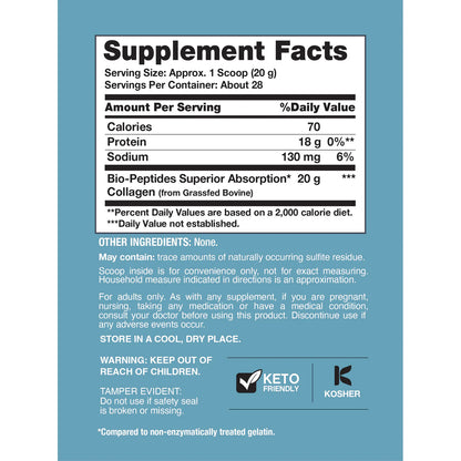 Grassfed Collagen Bio-Peptides Powder